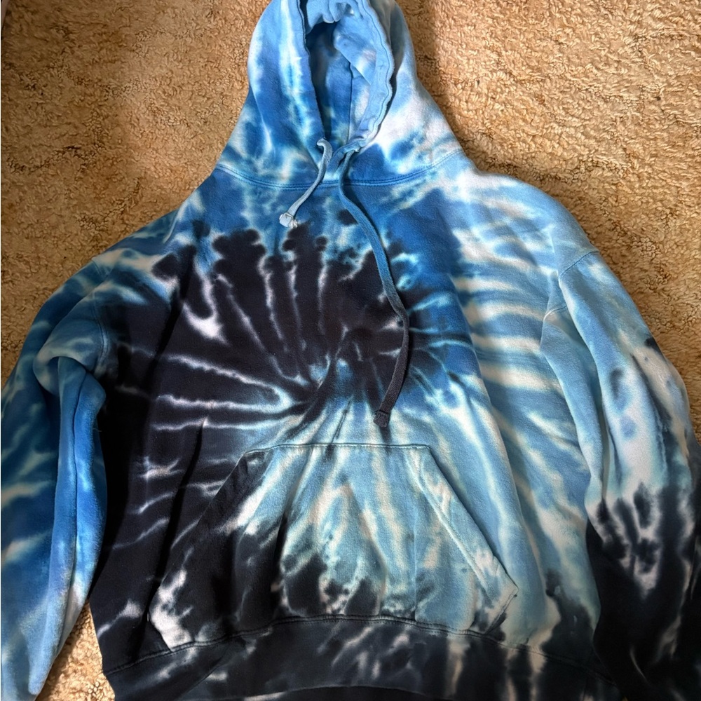 Blue Tie-Dye Hoodie